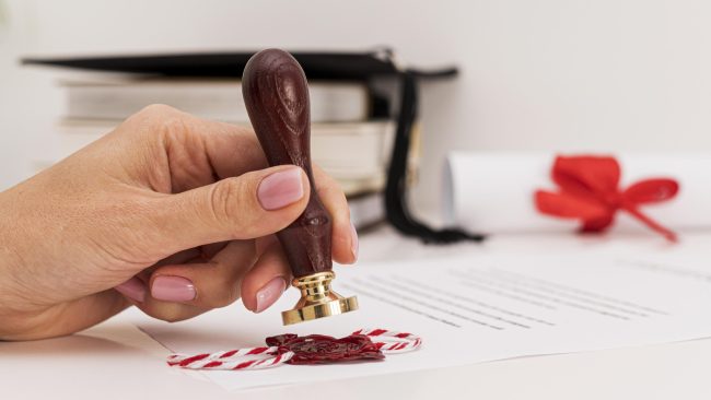 using-wax-seal-graduation-diploma-certificate your rights