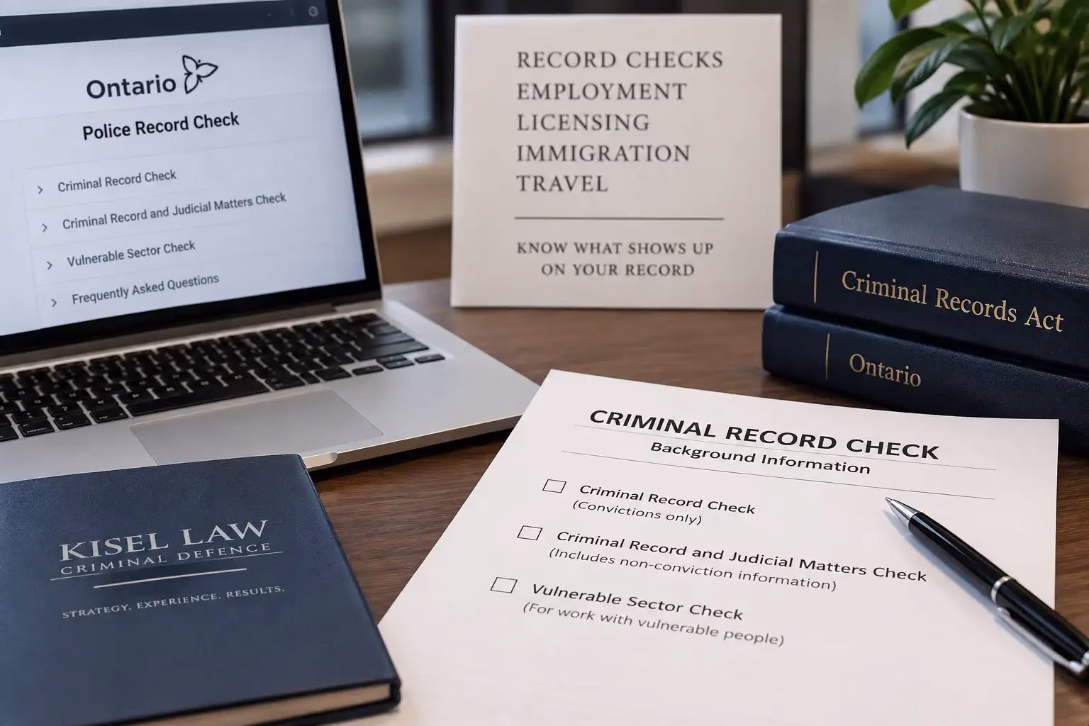 Ontario criminal record check and conditional discharge information