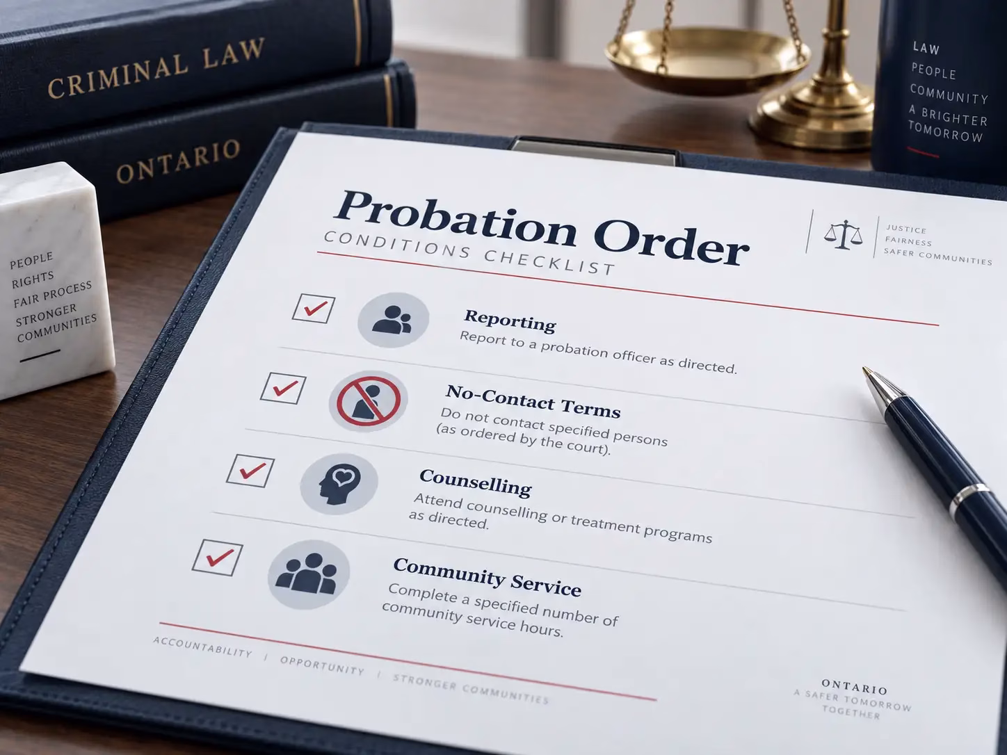 Common probation order conditions following an Ontario criminal case